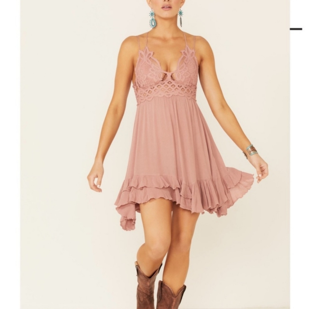 Free People Pink Dress Size Medium